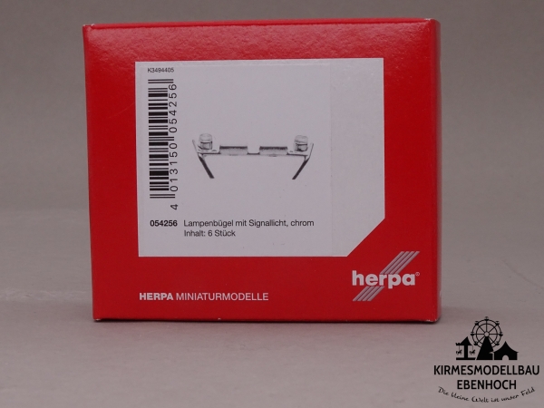 Kirmesmodellbau | Lampenbügel chrom mit Signallichtern