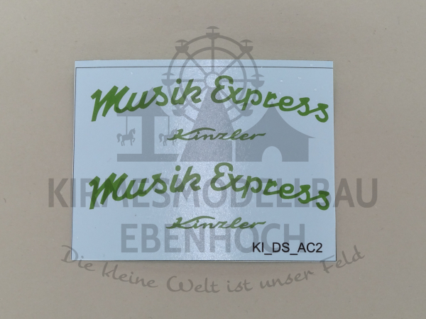 Decals für Packwagen Musikexpress Kinzler | Decals für MB Actros ZM Schausteller Kinzler