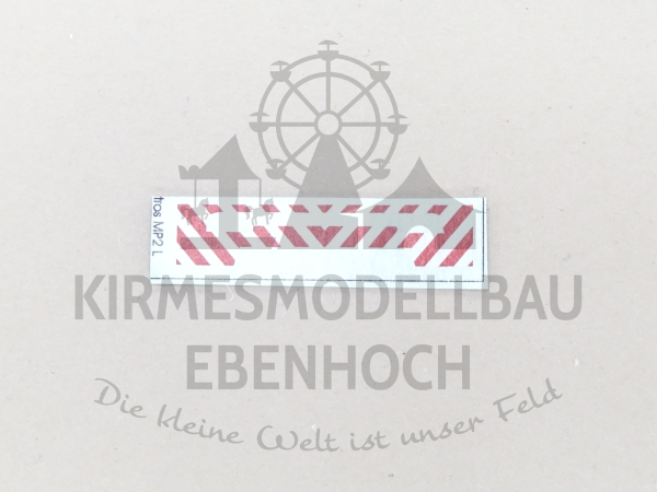 Kirmesmodellbau | Stoßstangen Warndecal  Rot MB MP2