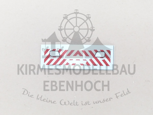 Kirmesmodellbau | Stoßstangen Warndecal  Rot MB MP2