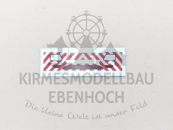 Kirmesmodellbau | Stoßstangen Warndecal  Rot MB MP2
