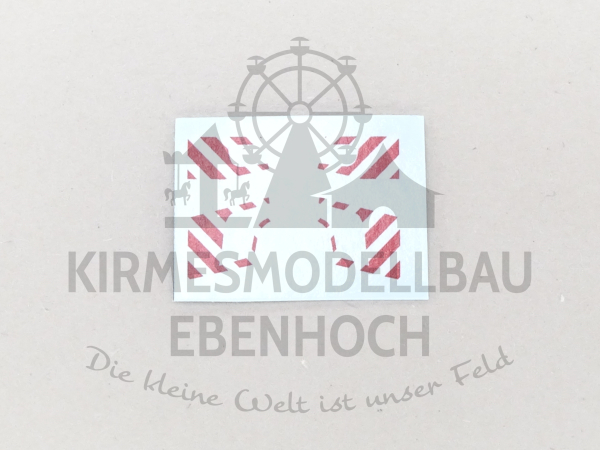 Kirmesmodellbau | Stoßstangen Warndecal  Rot MB MP2