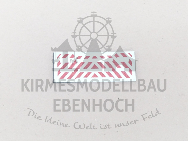 Kirmesmodellbau | Stoßstangen Warndecal  Rot MB MP2