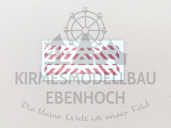 Kirmesmodellbau | Stoßstangen Warndecal  Rot MB MP2