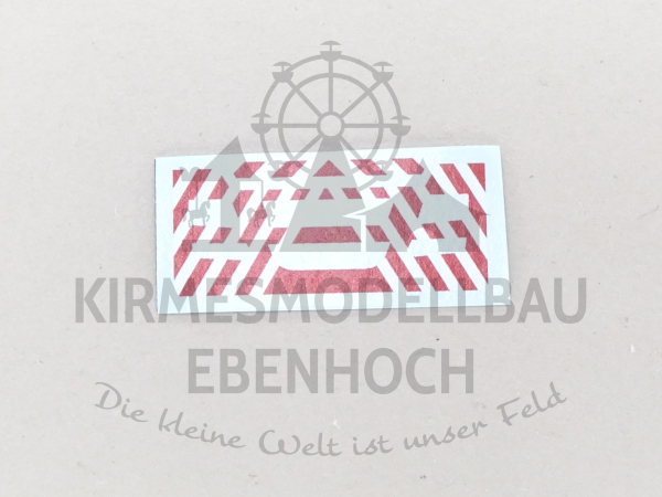 Kirmesmodellbau | Stoßstangen Warndecal  Rot MB MP2