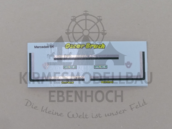 Kirmesmodellbau | Decals für MB Actros ZM Schausteller Oskar Bruch