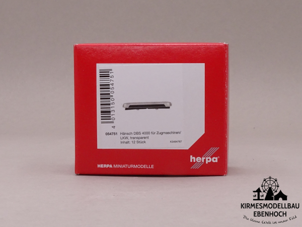 Hänsch DBS 5000 für Zugm./LKW, orange transparent  Inhalt: 12 Stück  Herpa Art.Nr.054812