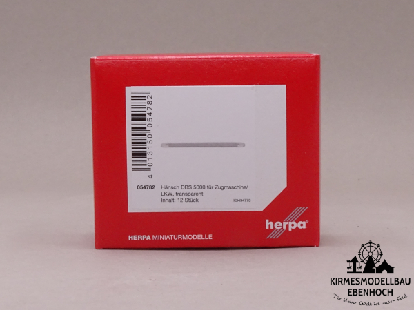 Hänsch DBS 5000 für Zugm./LKW, orange transparent  Inhalt: 12 Stück  Herpa Art.Nr.054812