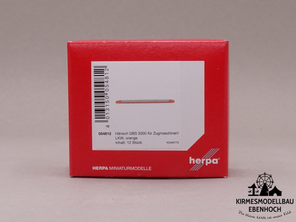 Hänsch DBS 5000 für Zugm./LKW, orange transparent  Inhalt: 12 Stück  Herpa Art.Nr.054812