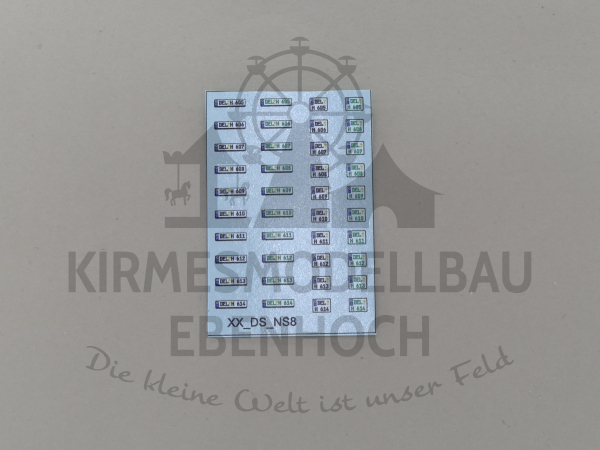Kennzeichen für Packwagen, Wohnwagen